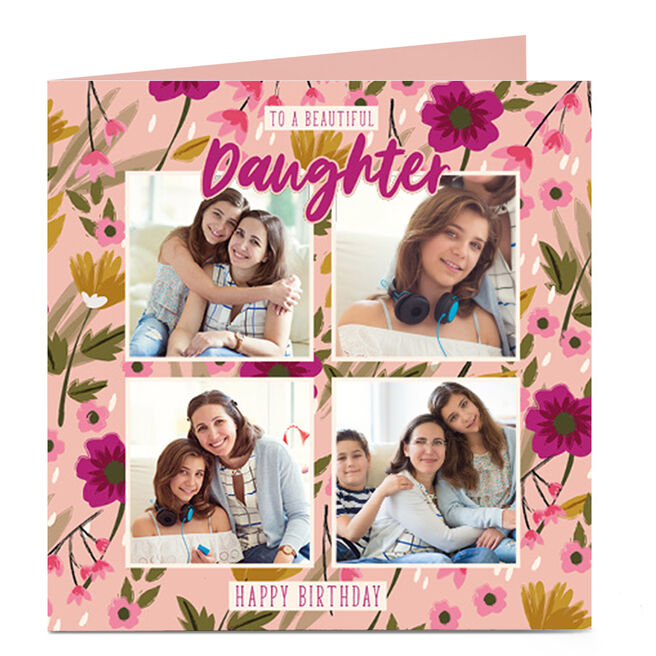 Photo Birthday Card - Beautiful Daughter