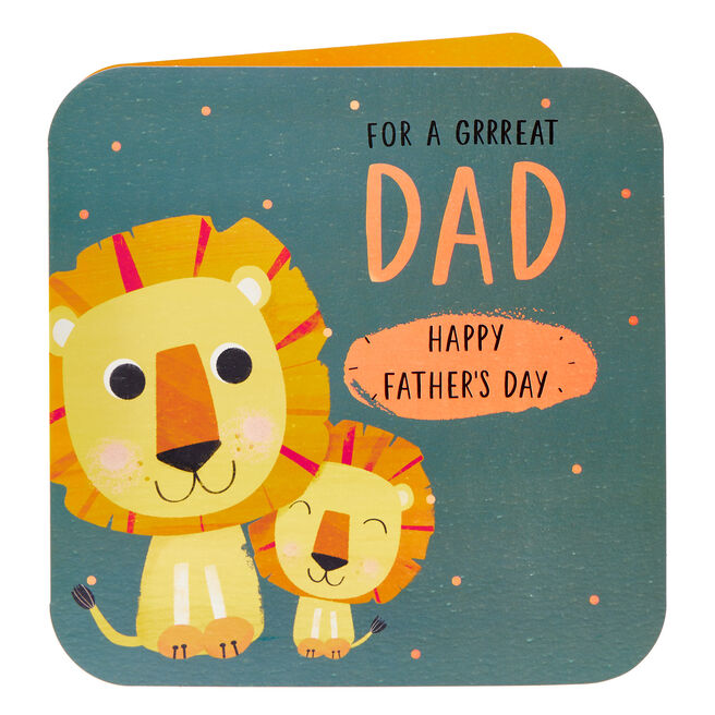For A Grrreat Dad Lions Father's Day Card