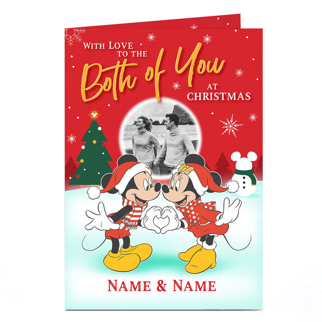 Personalised Mickey & Minnie Christmas Card - Both Of You