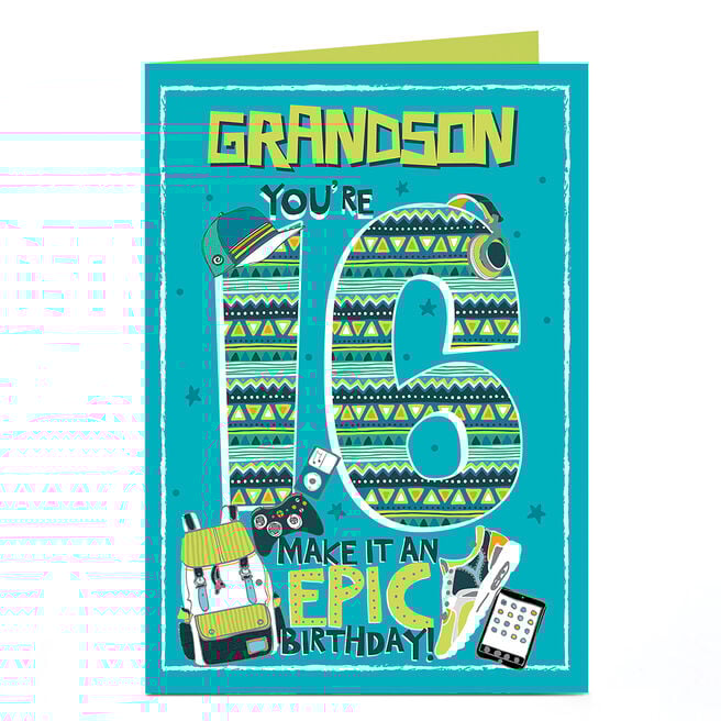 Personalised 16th Birthday Card - Epic Birthday