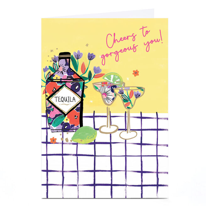 Personalised Birthday Card - Floral Gin