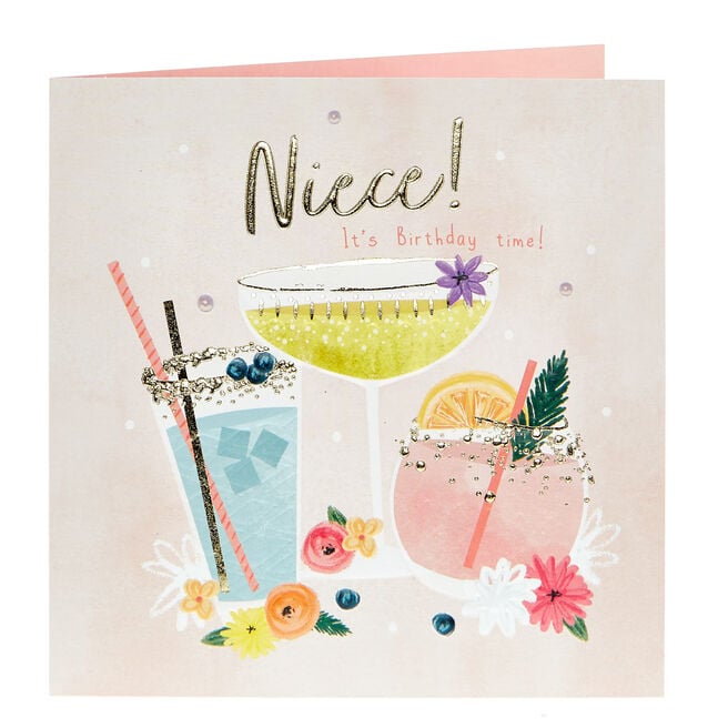 Birthday Card - Niece Cocktails 