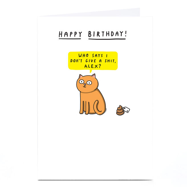 Personalised Mungo & Shoddy Birthday Card - Who Says 