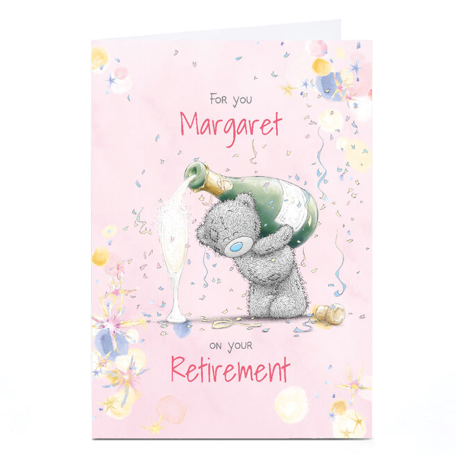 Personalised Tatty Teddy Retirement Card - Champagne