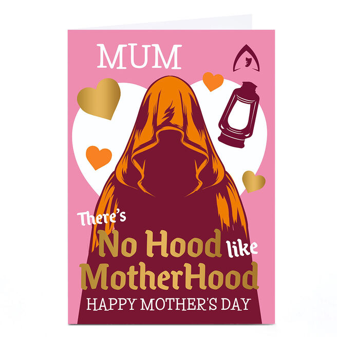 Personalised Mother's Day Card - No Hood Like Motherhood