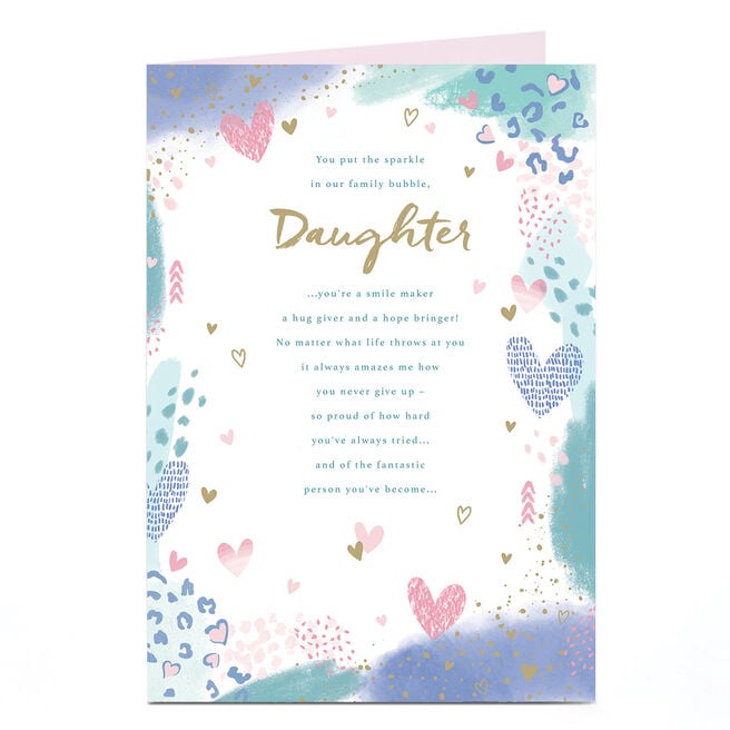 Birthday Card - You Put The Sparkle In Our Family, Daughter