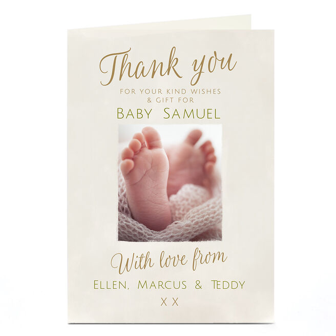 Personalised Card - Baby Thank You