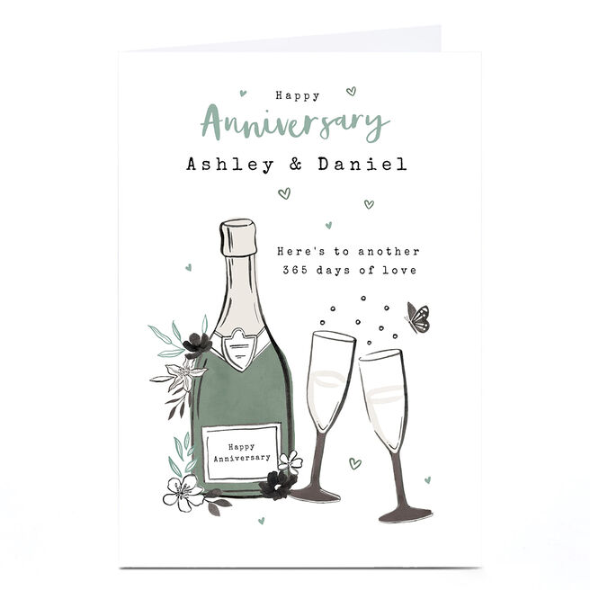 Personalised Anniversary Card - Here's To Another 365 Days