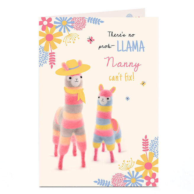 Personalised Mother's Day Card - No Prob-llama!