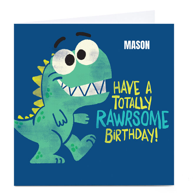 Personalised Mega Bites Birthday Card - Rawrsome Birthday