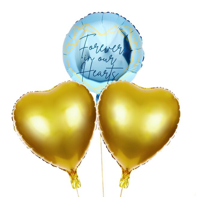 Forever In Our Hearts Balloon Bouquet - DELIVERED INFLATED!