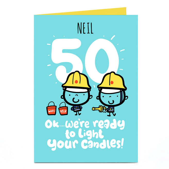 Personalised Fruitloops 50th Birthday Card - Light Your Candles!