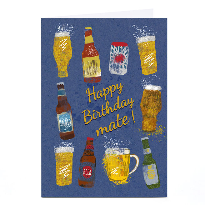 Personalised Lindsay Loves To Draw Birthday Card - Beers Mate