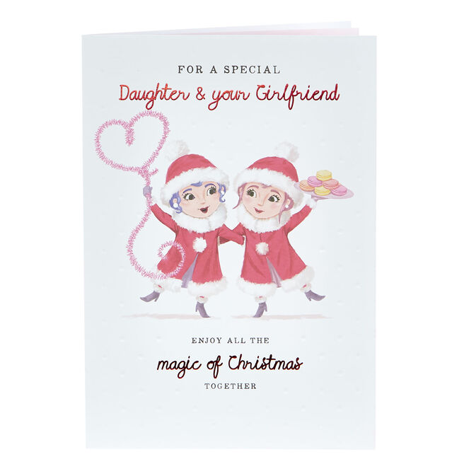 Christmas Card - Daughter & Girlfriend Enjoy The Magic