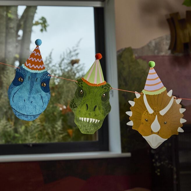 Party Dinosaur Card Garland