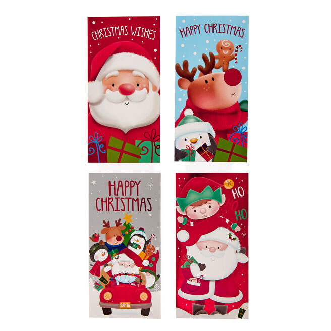 Cute Christmas Money Wallets - Pack of 4