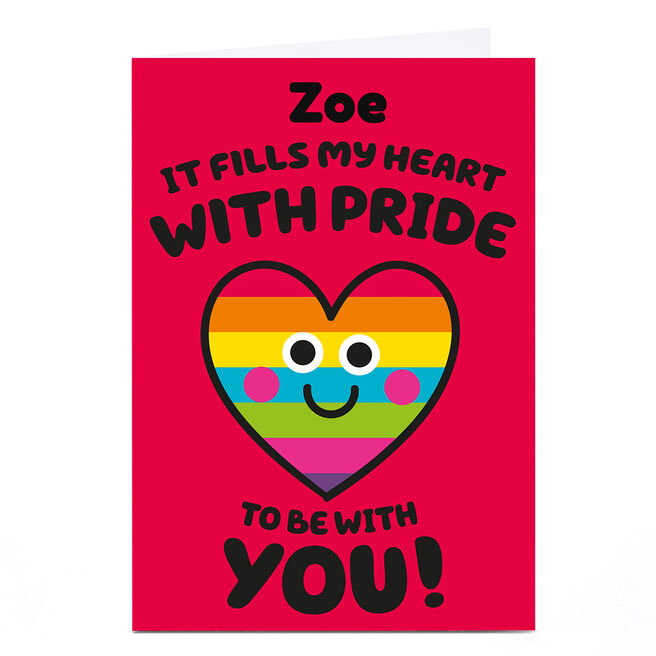 Personalised Hello Munki Valentine's Day Card -  It Fills My Heart With Pride