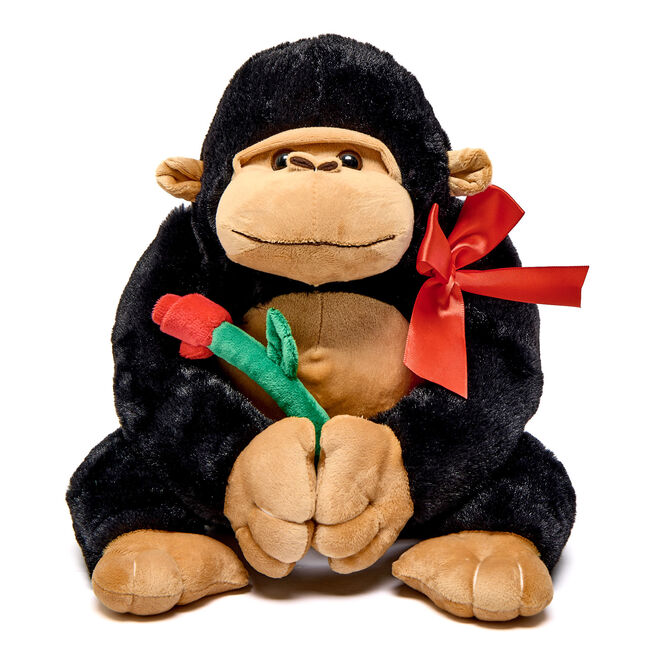 Large Gorilla With Rose Soft Toy