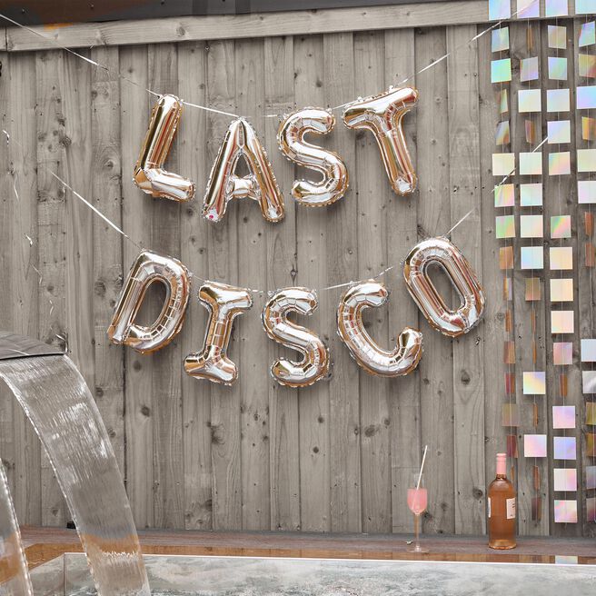 Silver Last Disco Foil Balloon Garland
