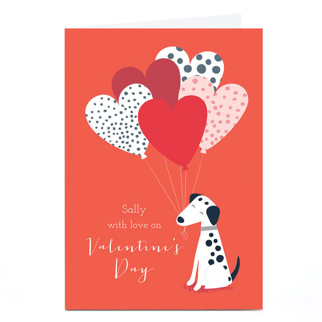 A4 Personalised Klara Hawkins Valentine's Day Card - Dalmatian