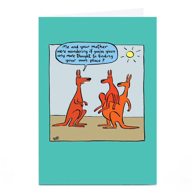 Personalised Lee Fearnley Card - Kangaroo Leave Home