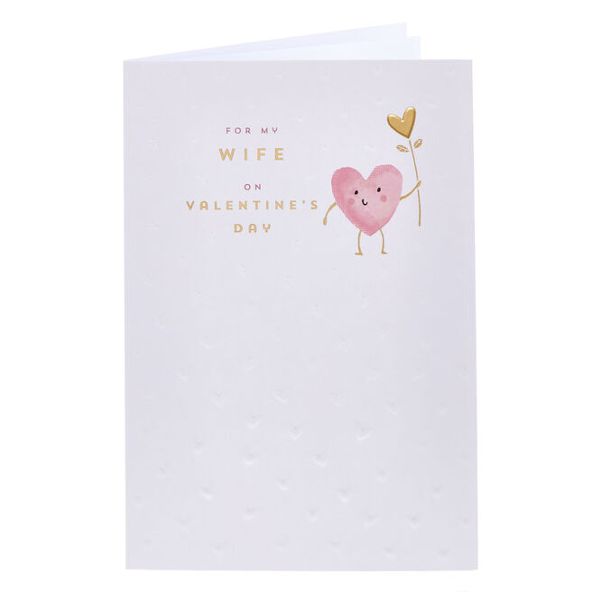 Wife Smiling Heart Valentine's Day Card