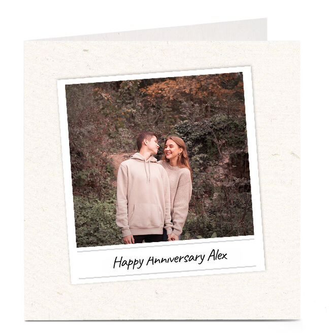 Photo Anniversary Card - Single Polaroid