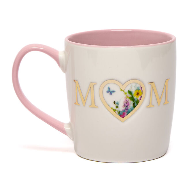 Mum Special Moments Floral Heart Mug In A Box