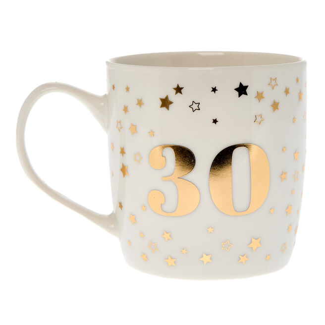 Blue & Gold 30th Birthday Mug In A Box