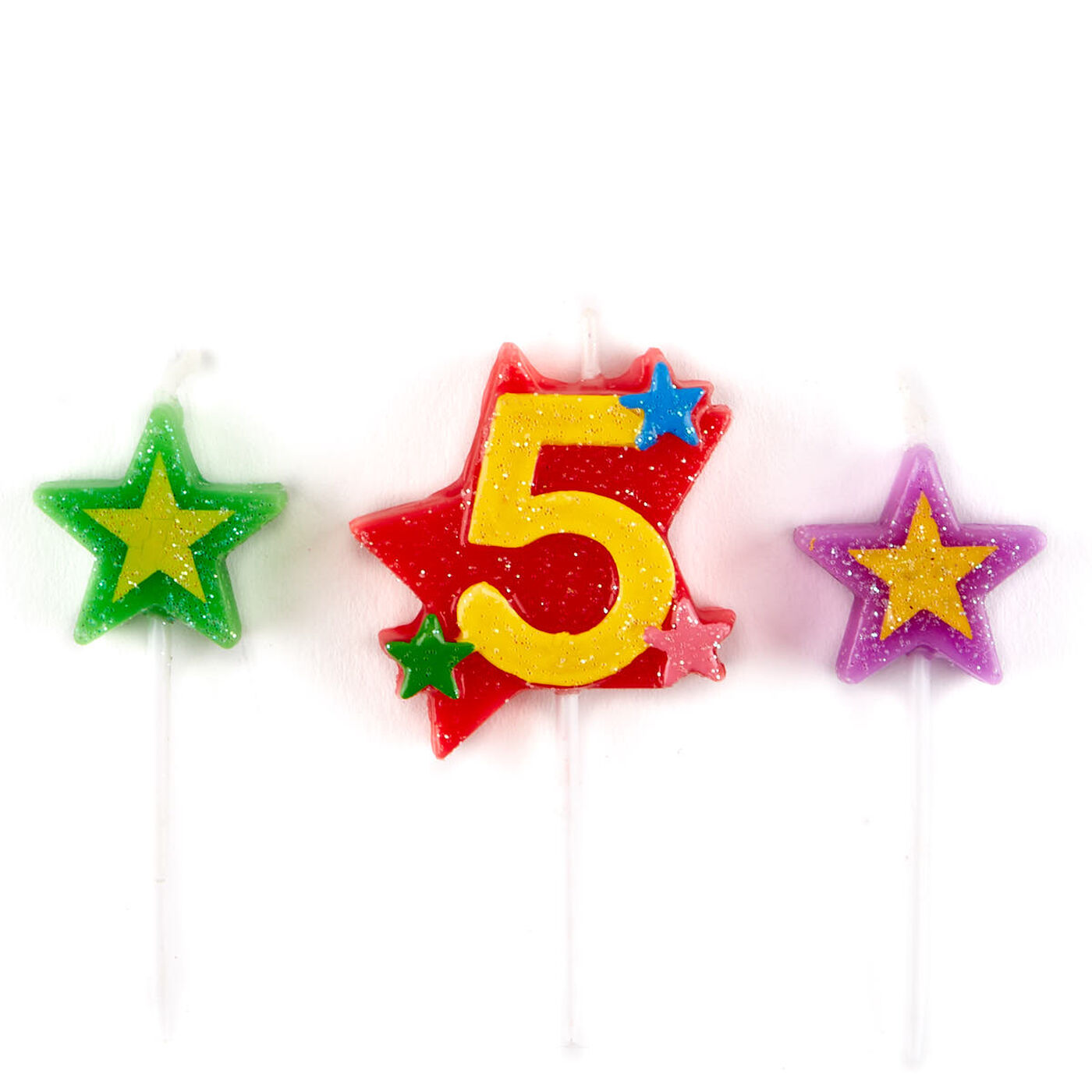 Buy Number 5 Star Birthday Candles Pack Of 3 For Gbp 0 99 Card Factory Uk