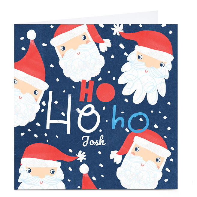 Personalised Gingerbread Christmas Card - Ho Ho Ho