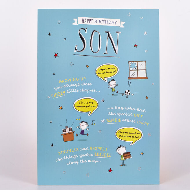 Birthday Card - Son Cheeky Chappie
