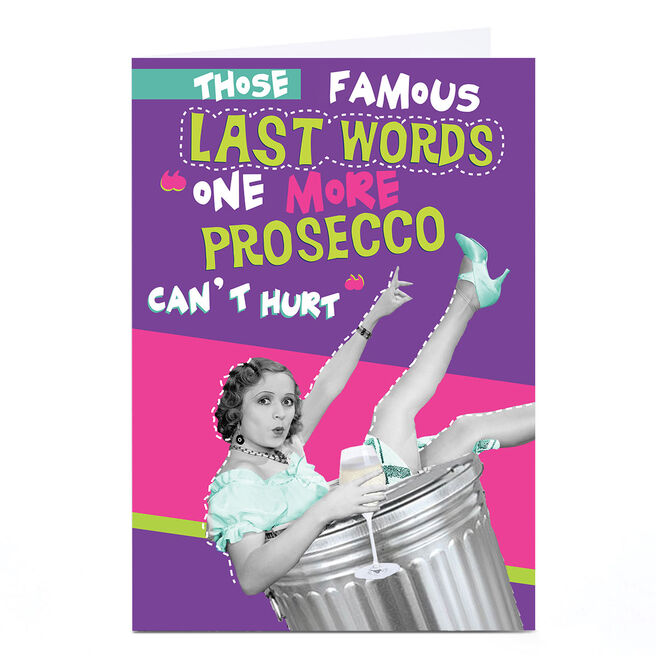 Personalised Quitting Hollywood Birthday Card - Famous Last Words