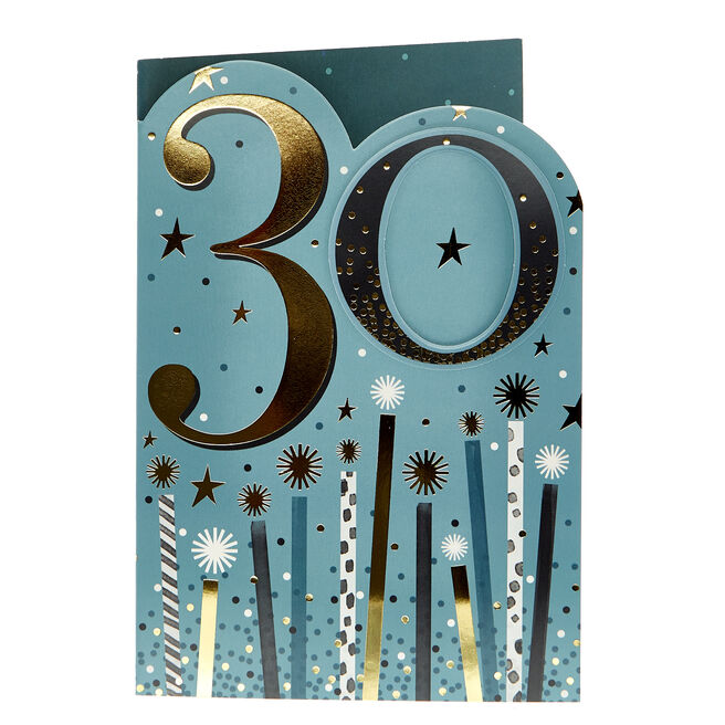 30th Birthday Card - Candles 