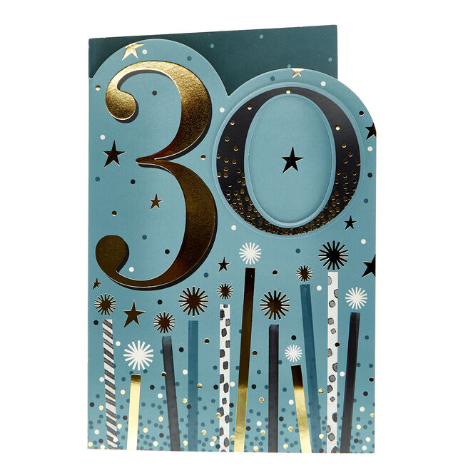 30th Birthday Card - Candles 