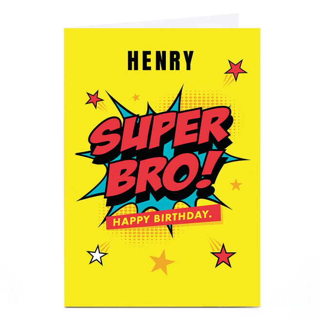 Personalised Hello Munki Birthday Card - Super Bro