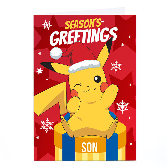 Personalised Pokemon Christmas Card - Son