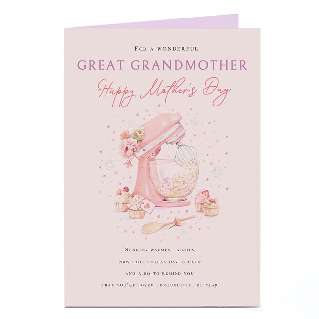 Personalised Mother's Day Card - Cake Mixer
