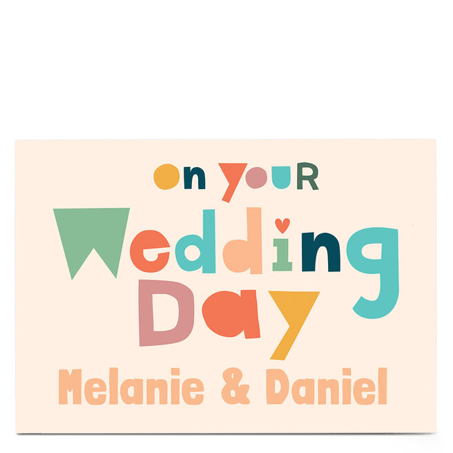Personalised Hello Munki Wedding Card - Any Names