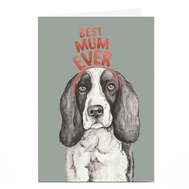 Personalised Lil Wabbit Mother's Day Card - Best Mum Ever Spaniel