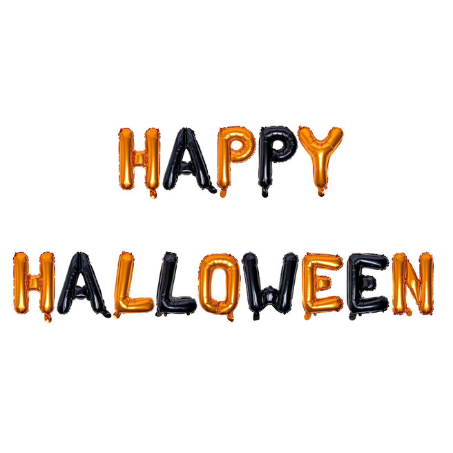 Happy Halloween Air-Fill Foil Balloon Banner 