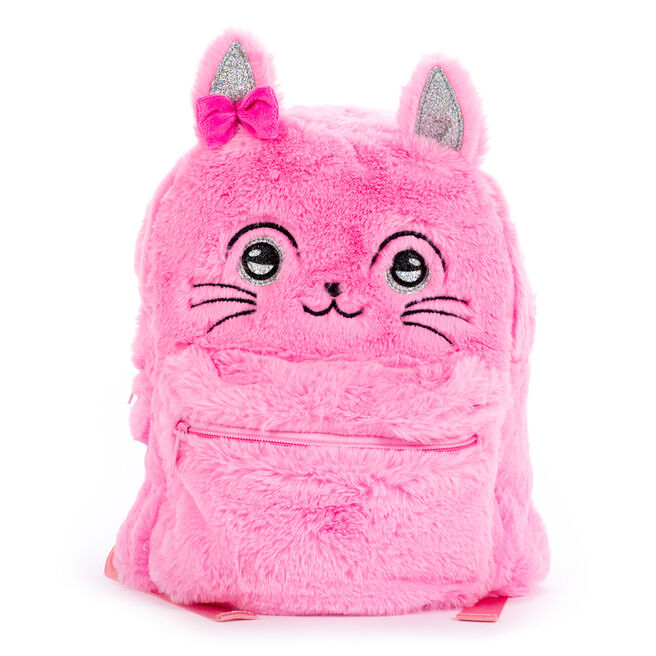 Child's Fluffy Pink Kitten Backpack