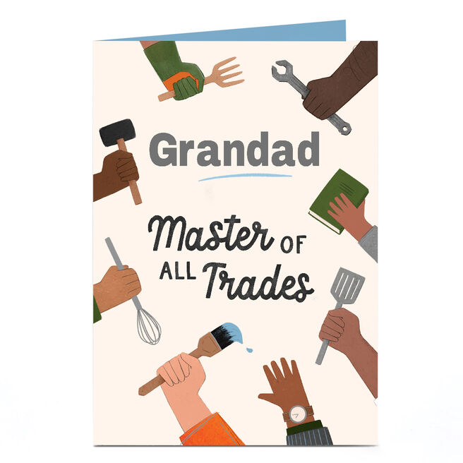Personalised Father's Day Card - Master of All Trades
