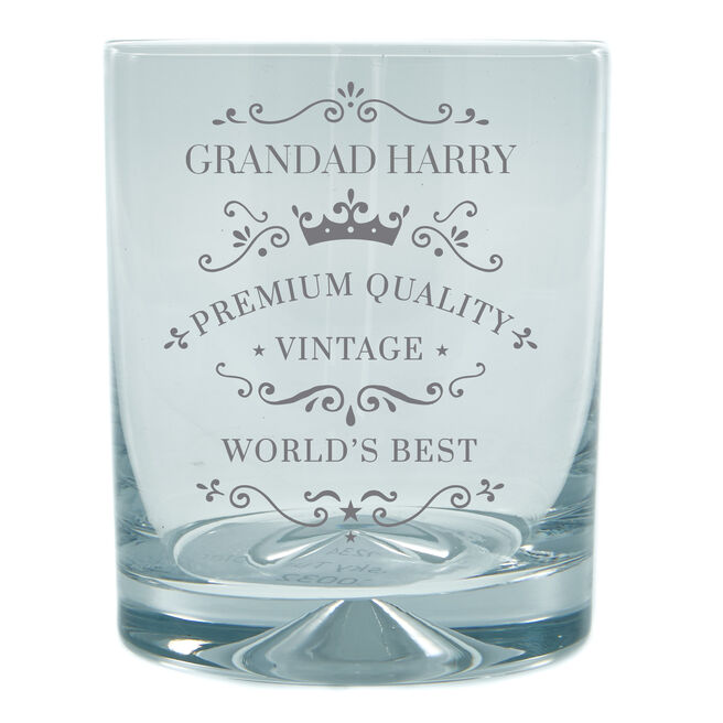 Personalised Engraved Stern Whisky Glass - Classic Grandad