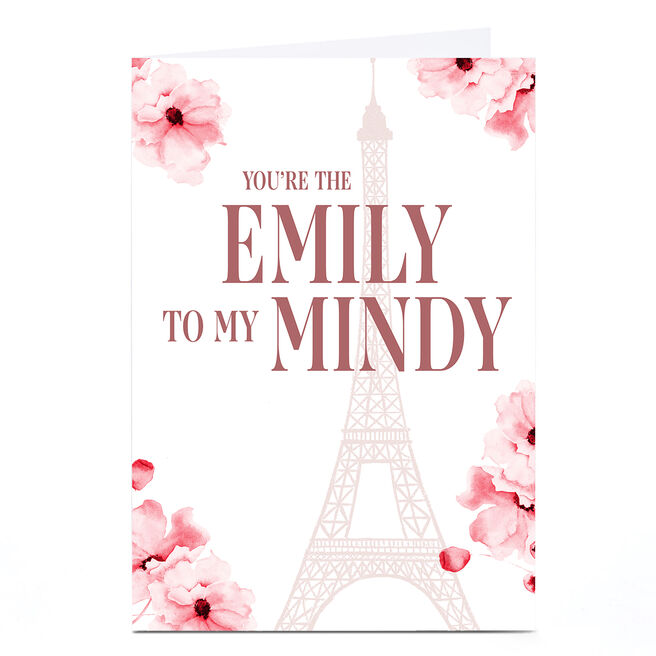 Personalised Card - Emily to my Mindy