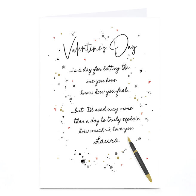 Personalised Valentine's Day Card - Romantic Letter