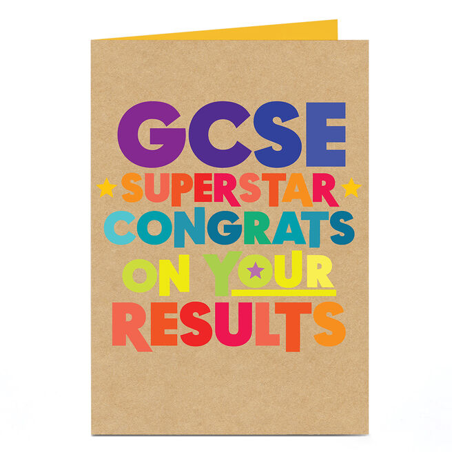 Congratulations Card - GCSE Superstar Congrats on Your Results