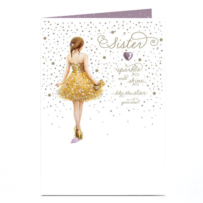 Birthday Card - Shine Like The Star You Are, Sister