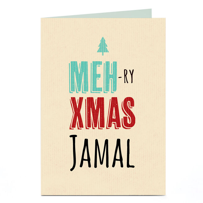 Personalised Lockdown Christmas Card - A Meh-ry Xmas