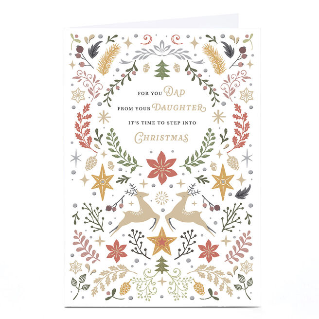 Personalised Christmas Card - For You Dad From Your Daughter